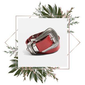 𝙇𝘼𝙎𝙏 𝘾𝙃𝘼𝙉𝘾𝙀!!!TOPSHOP | Red leather belt